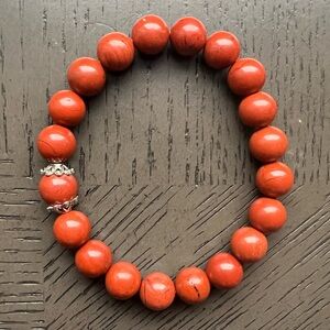 Red jasper bracelet 10mm SIZE 7’